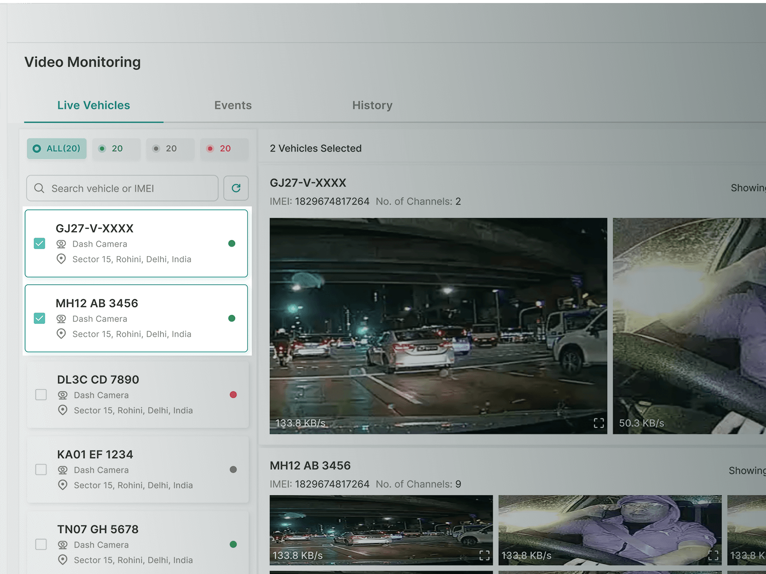 Roadcast video telematics system monitoring driver behavior through real-time video feeds to enhance safety