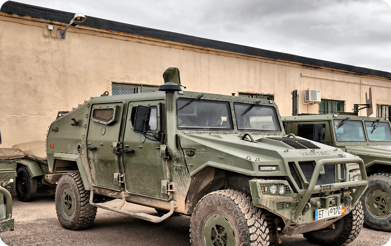 Roadcast dashcam solution for armored convoys, offering advanced security with video surveillance, live monitoring, and emergency response alerts