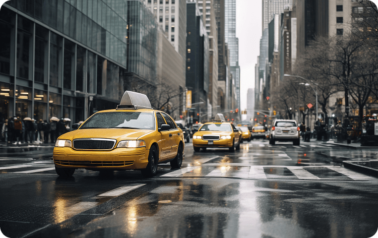 Text: Roadcast dashcam system for taxi fleets, providing real-time video monitoring, safety alerts, and passenger security features for drivers